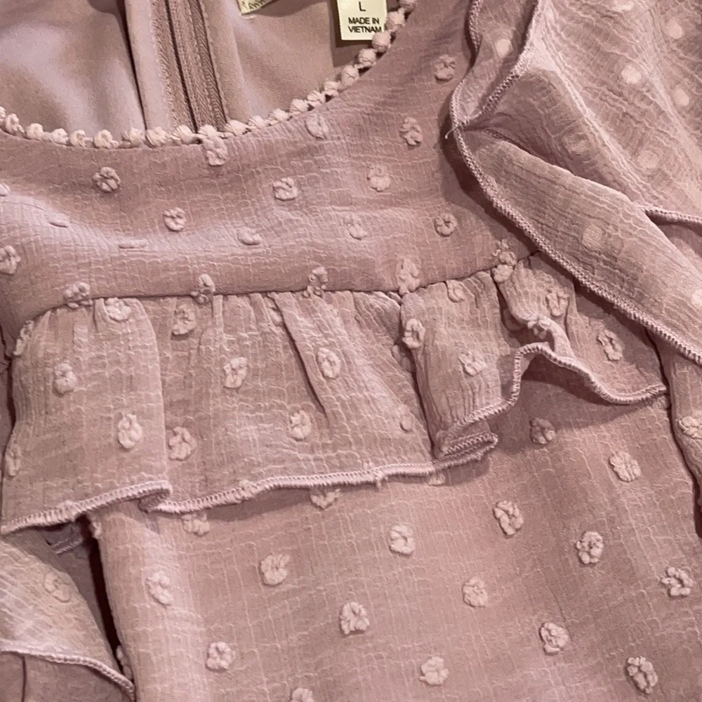 Poppies and Roses Ruffles and Dots Dress - EUC